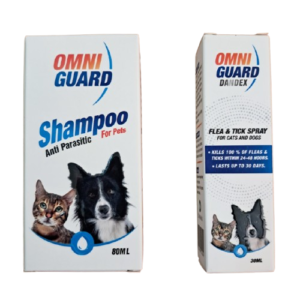 anti parasitic products for dogs and cats (anti parasitic shampoo 80ml & spray 30ml)