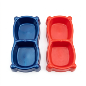 double plate for feeding and watering cats and dogs